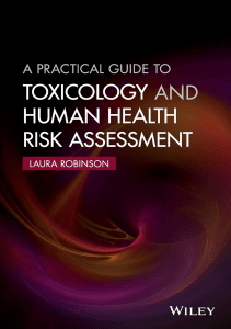 DOWNLOAD A Practical Guide to Toxicology and Human Health Risk Assessment