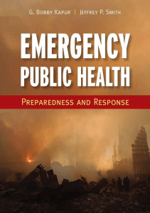 BOOKS Emergency Public Health Preparedness and Response Preparedness and Response