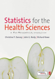 EBOOK Statistics for the Health Sciences A Non Mathematical Introduction