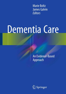 BOOK Dementia Care An Evidence Based Approach