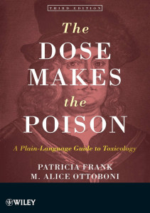 READ The Dose Makes the Poison A Plain Language Guide to Toxicology 3rd Edition