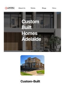 Custom Built Homes Adelaide