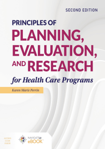 DOWNLOAD Principles of Planning Evaluation and Research for Health Care Programs