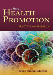 BOOKS Behavior Theory in Health Promotion Practice and Research