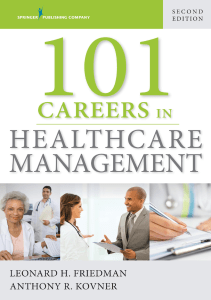 BOOK 101 Careers in Healthcare Management