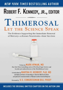 BOOKS Thimerosal Let the Science Speak The Evidence Supporting the Immediate Removal 