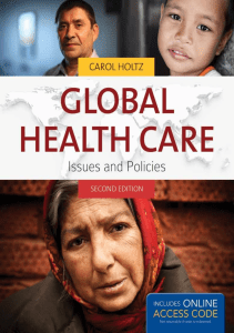 BOOKS Global Health Care Issues and Policies Holtz Global Health Care 