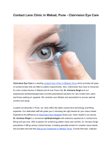 Contact Lens Clinic in Wakad, Pune - Clairvision Eye Care