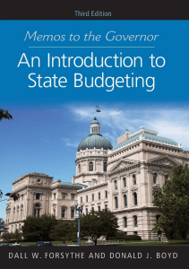 EBOOK Memos to the Governor An Introduction to State Budgeting