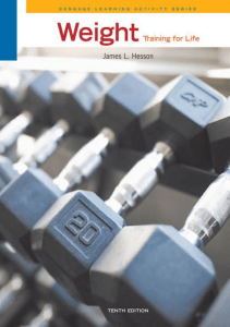 BOOK Weight Training for Life Cengage Learning Activity 