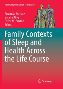 BOOKS Family Contexts of Sleep and Health Across the Life Course National Symposium 