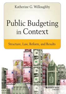 BOOK Public Budgeting in Context Structure Law Reform and Results Bryson Series in 