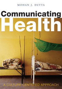 READ Communicating Health A Culture centered Approach