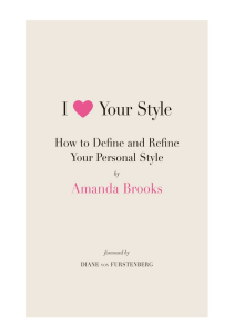 BOOKS I Love Your Style How to Define and Refine Your Personal Style