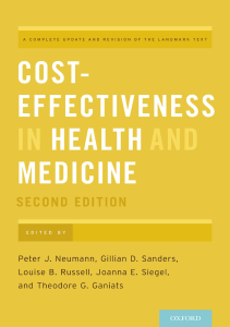 DOWNLOAD Cost Effectiveness in Health and Medicine