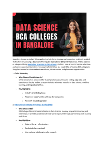 Leading Data Science BCA Colleges in Bangalore