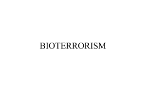 Bioterrorism & Biological Agents Presentation