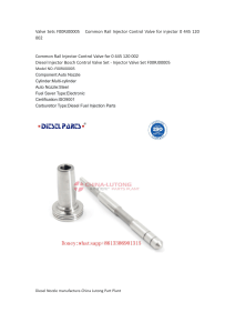 Common Rail Injector Valve F00R J00 005