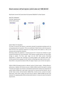 Diesel common rail fuel injector control valve set F 00R J00 447