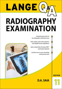 BOOK LANGE QA Radiography Examination 11th Edition