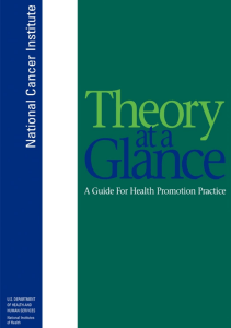 READ Theory at a Glance A Guide for Health Promotion Practice