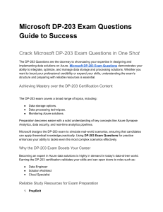 Microsoft DP-203 Exam Questions Guide to Success