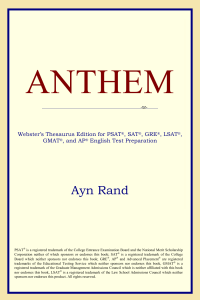 Ayn Rand - Anthem (Webster's Thesaurus Edition) (2006)