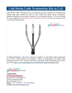 Cold Shrink Cable Terminations Kits in UAE