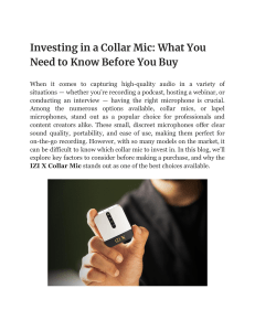 Investing in a Collar Mic  What You Need to Know Before You Buy