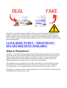 ProstaVive Reviews Is It A FAKE or REAL