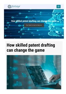 How skilled patent drafting can change the game