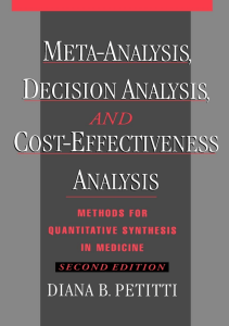 DOWNLOAD Meta Analysis Decision Analysis and Cost Effectiveness Analysis Methods 