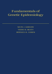 EBOOK Fundamentals of Genetic Epidemiology