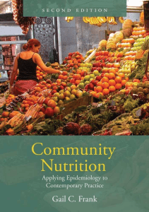 READ Community Nutrition Applying Epidemiology to Contemporary Practice Applying 