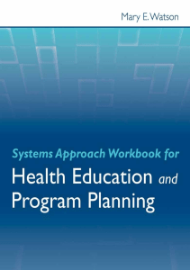 READ Systems Approach Workbook for Health Education Program Planning