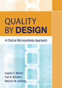 BOOK Quality By Design A Clinical Microsystems Approach