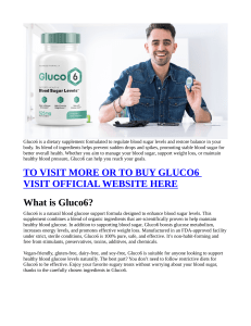 Gluco6 SCAM OR LEGIT MUST READ Buy