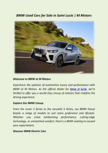 BMW Used Cars for Sale in Saint Lucia M Motors