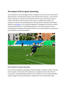 The Impact of 5G on Sports Streaming