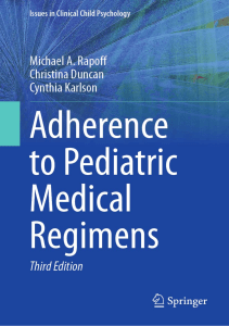 READ Adherence to Pediatric Medical Regimens Issues in Clinical Child Psychology 