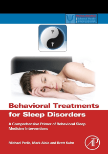 EBOOK Behavioral Treatments for Sleep Disorders A Comprehensive Primer of Behavioral 