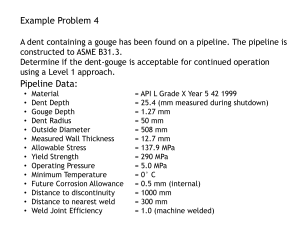 Dent-Gouge Assessment