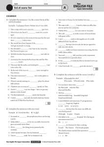 English Upper-Intermediate End-of-Course Test