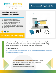 Materials Testing Lab Equipments Exporters