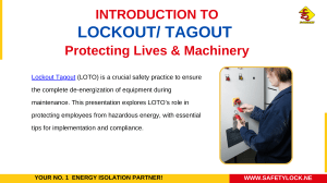 Lockout/Tagout Safety Presentation