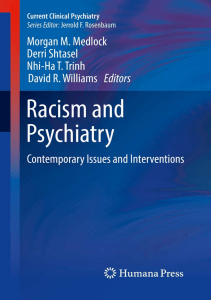 BOOK Racism and Psychiatry Contemporary Issues and Interventions Current Clinical 