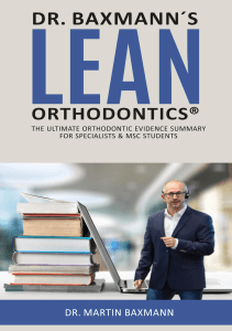 EBOOK Dr Baxmann´s LEAN ORTHODONTICS® The ultimate orthodontic evidence summary for 