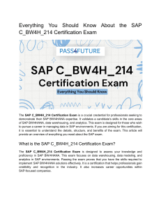 Everything You Should Know About the SAP C BW4H 214 Certification Exam