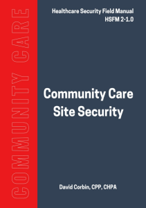 BOOKS Community Care Site Security Healthcare Security Field Manual 2 1 0