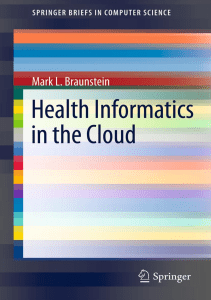 BOOK Health Informatics in the Cloud SpringerBriefs in Computer Science 